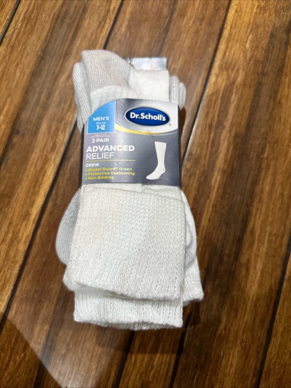 Dr. Scholl's Men's Crew Socks - White (3 Pack)